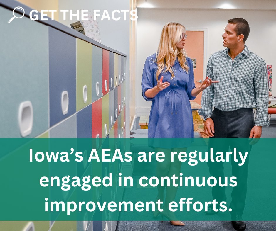 Constantly collaborating with districts, we address challenges in serving Iowa's diverse students. Our programs align with 9 state standards and are evaluated by Iowa's Department of Education for quality. #iaedchat