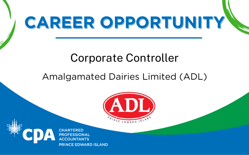 New career opportunity: Amalgamated Dairies Limited <a href="/ADL_PEI/">ADL_PEI</a> has an opportunity for a CPA to join their finance team as Corporate Controller.
Details: rb.gy/xf404y
#CPAcareers #cpa #corporatecontroller