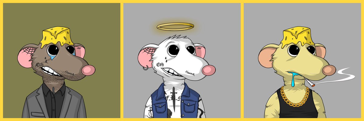 🔥 Guys there’s a fire sale on some amazing rats!!! @FatRatMafia 🔫 Just sniped two cheese heads and a denim waistcoat with halo for .006 each. 🧀🐀🤯 😍 Still amazing ones to be had, and still some of the cleanest art in the game!!! #FRM #FatRatMafia #Loyalty 🤬 Some people