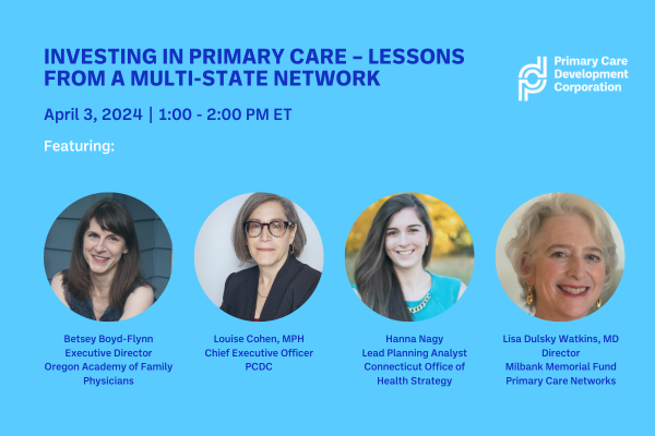 Join us on April 3 as stakeholders from PCDC, @MilbankFund, and @commonwealthfnd share lessons learned, challenges, and solutions to increase primary care investment across a multi-state network. Learn more and register: ow.ly/sVWe50QY8QP