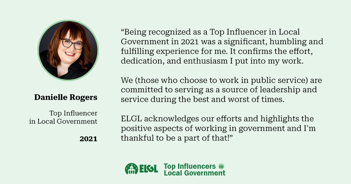 Who in your network is doing outstanding work in local gov? Nominate them as a Top Influencer in Local Government! Danielle Rogers, a 2021 honoree, shares what it meant to be recognized with the award. Nominate a local gov pro by March 31, 2024: forms.gle/5bu1UMnezY8scm…