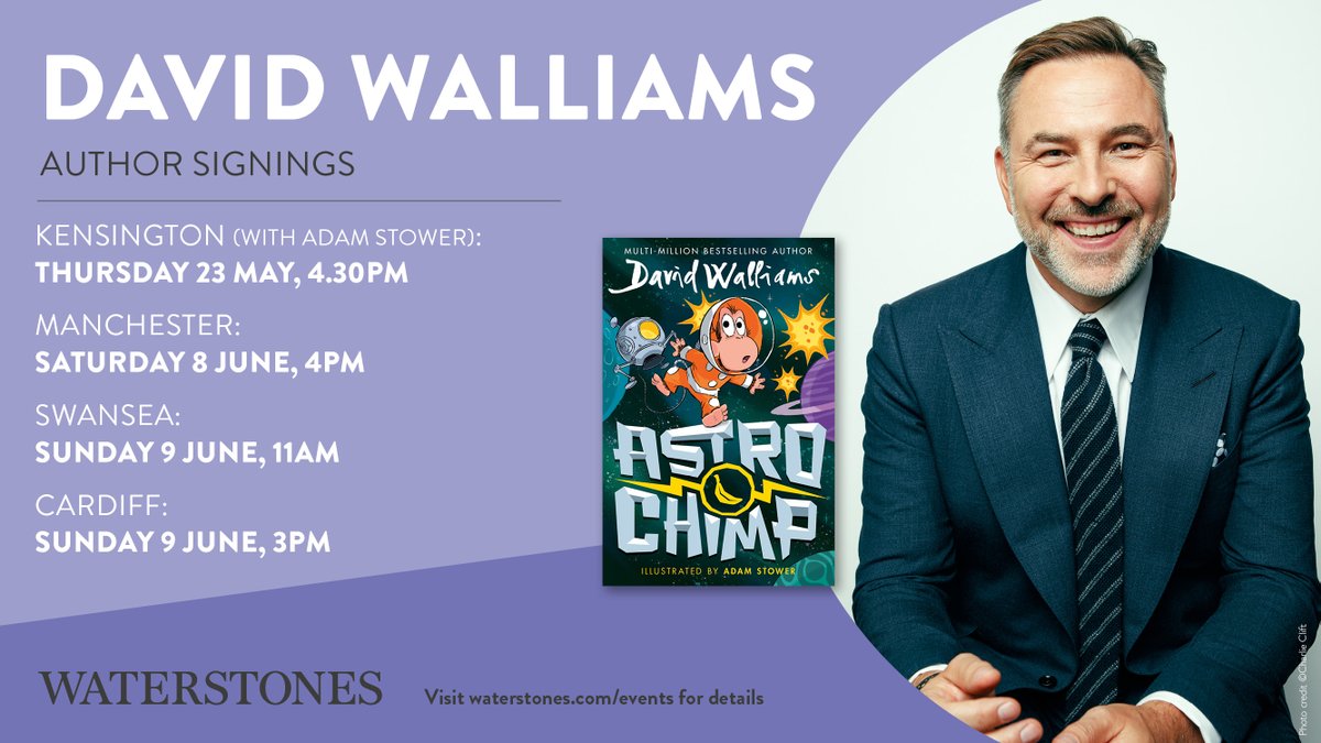 Book your tickets now for our signing with @davidwalliams and @Adam_Stower on the 23rd May at 4:30pm. Tickets here: waterstones.com/events/meet-da…