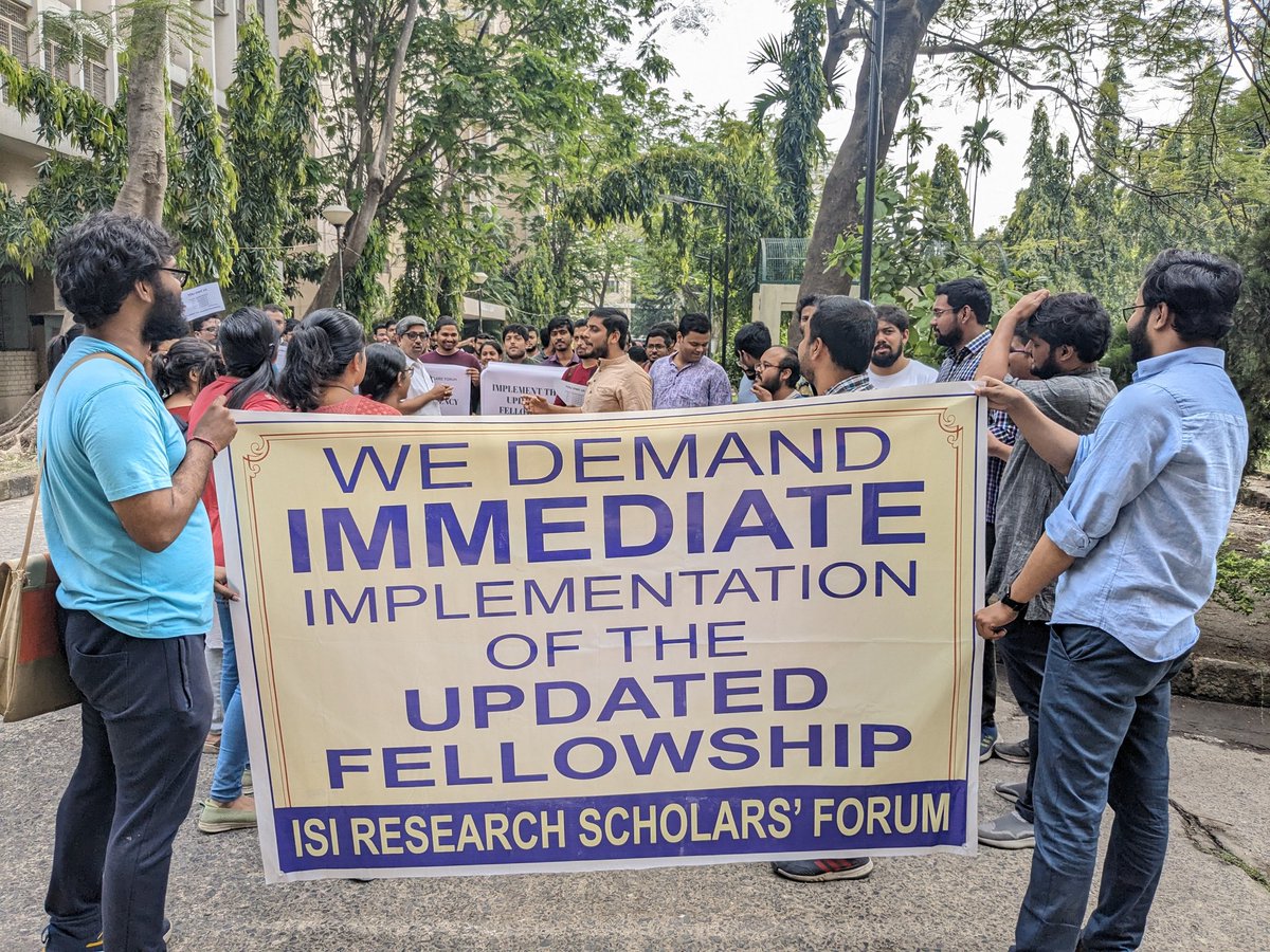 rayarnab015's tweet photo. Today, the research scholars and research associates of the Indian Statistical Institute went to submit a petition to the director regarding the fellowship hike and disbursement of due arrears.  

(1)

@thewire_in @the_hindu @AIRSAIndia @IndianExpress https://t.co/0RXZIYjmZX