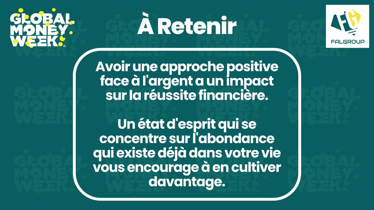 FalFalgroup's tweet photo. 💰Libérez le potentiel de votre avenir financier en adoptant un état d'esprit financier positif ! 

🤩Avec une discipline et une vision claire, vous pouvez atteindre vos objectifs financiers.  

💡Changez votre état d'esprit financier, changez votre vie !

#Abatwip 
#GMW2024 https://t.co/8N0iVHEg36