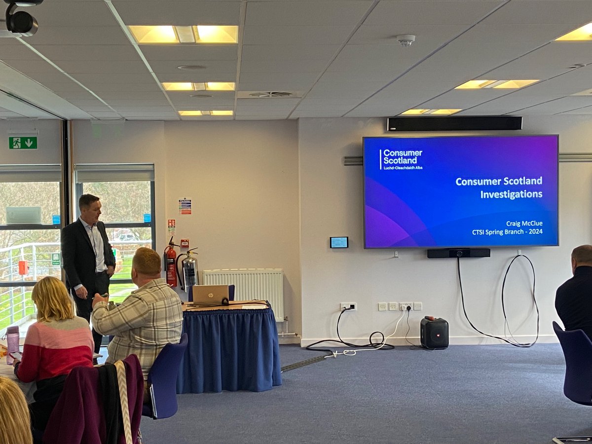Craig McClue from <a href="/Consumer_Scot/">Consumer Scotland</a> gives delegates an overview of the Investigations function and scope of Consumer Scotland.