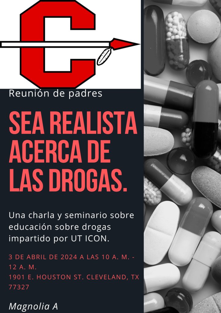 Parents - Join us on April 3rd from 10AM-12PM at the CISD Admin Building for a drug education talk and seminar by UT ICON. #GetRealAboutDrugs