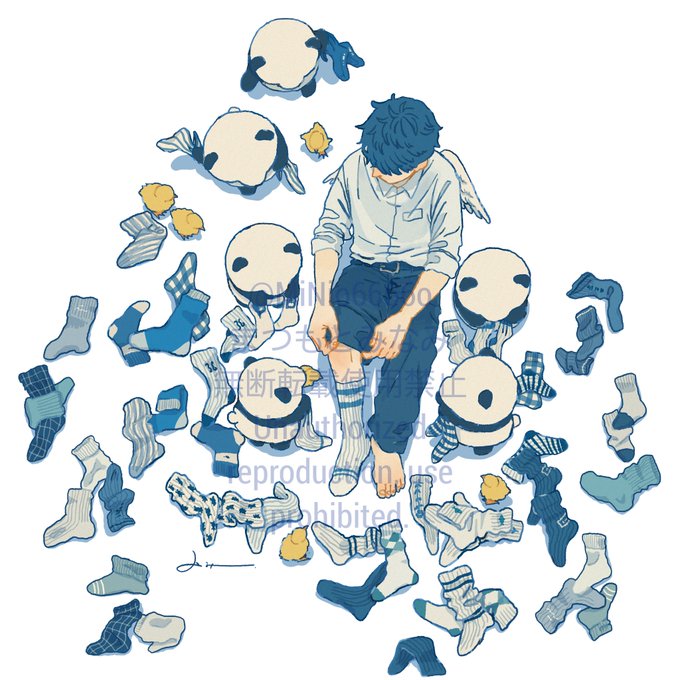 「1boy grey socks」 illustration images(Latest)