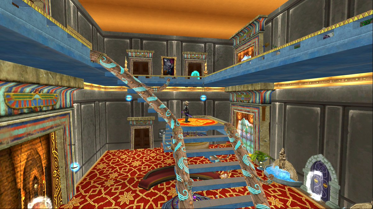 StriderFinnigan's tweet photo. My entry for the #W101SpringContest2024 Category: Fun and Lighthearted. A throw back to my first experiment with Castle Magic. This Serpentine Escape is the perfect place for relaxing after an adventure. Be sure to stop at the fortune teller's wagon on your way in for a reading! https://t.co/I67LLZ8MQK