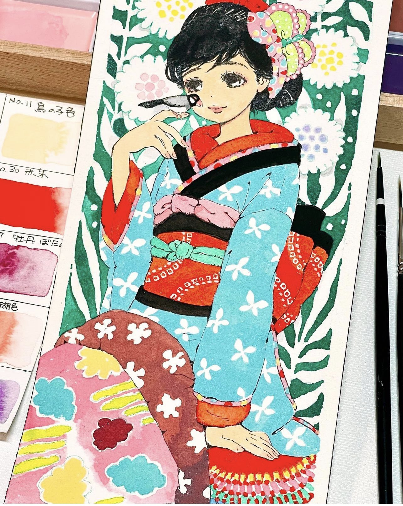 水彩画(ぼたん)№113 （No.143（2022冬）「山城」 - 機関誌『地域