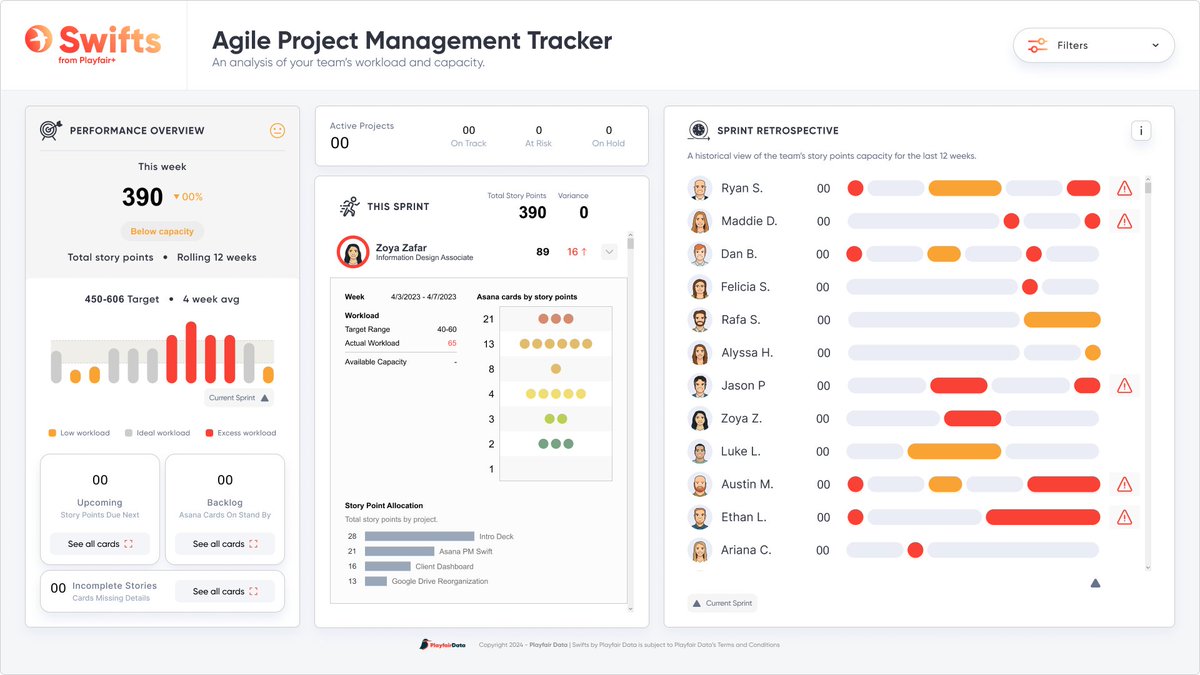 Got big Q2 project plans? Playfair+ has you covered with the Asana PM Swift. Simply download the dashboard template, follow the included documentation to populate your data, and make your project management a breeze.

Available now for all Lifetime Playfair+ members on your