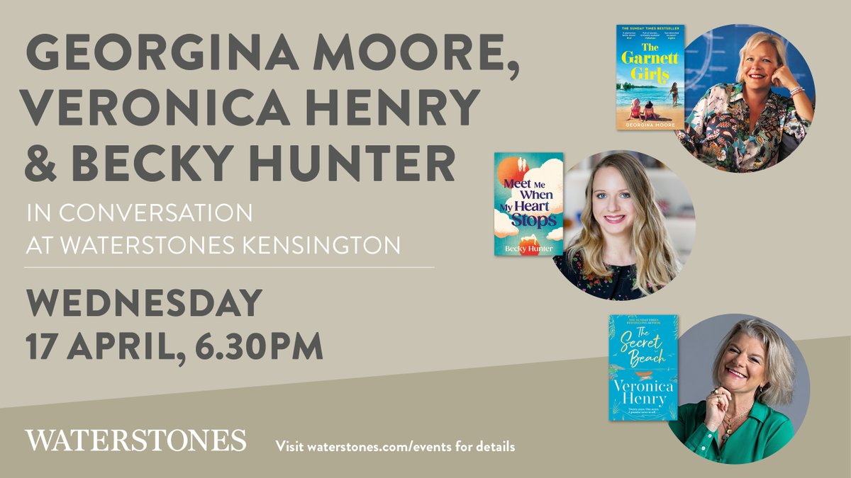 We are so excited to announce our upcoming event with @PublicityBooks @Bookish_Becky and @veronica_henry on the 17th May at 6.30pm. This promises to be a fascinating evening of conversation, tickets available here: waterstones.com/events/love-th…