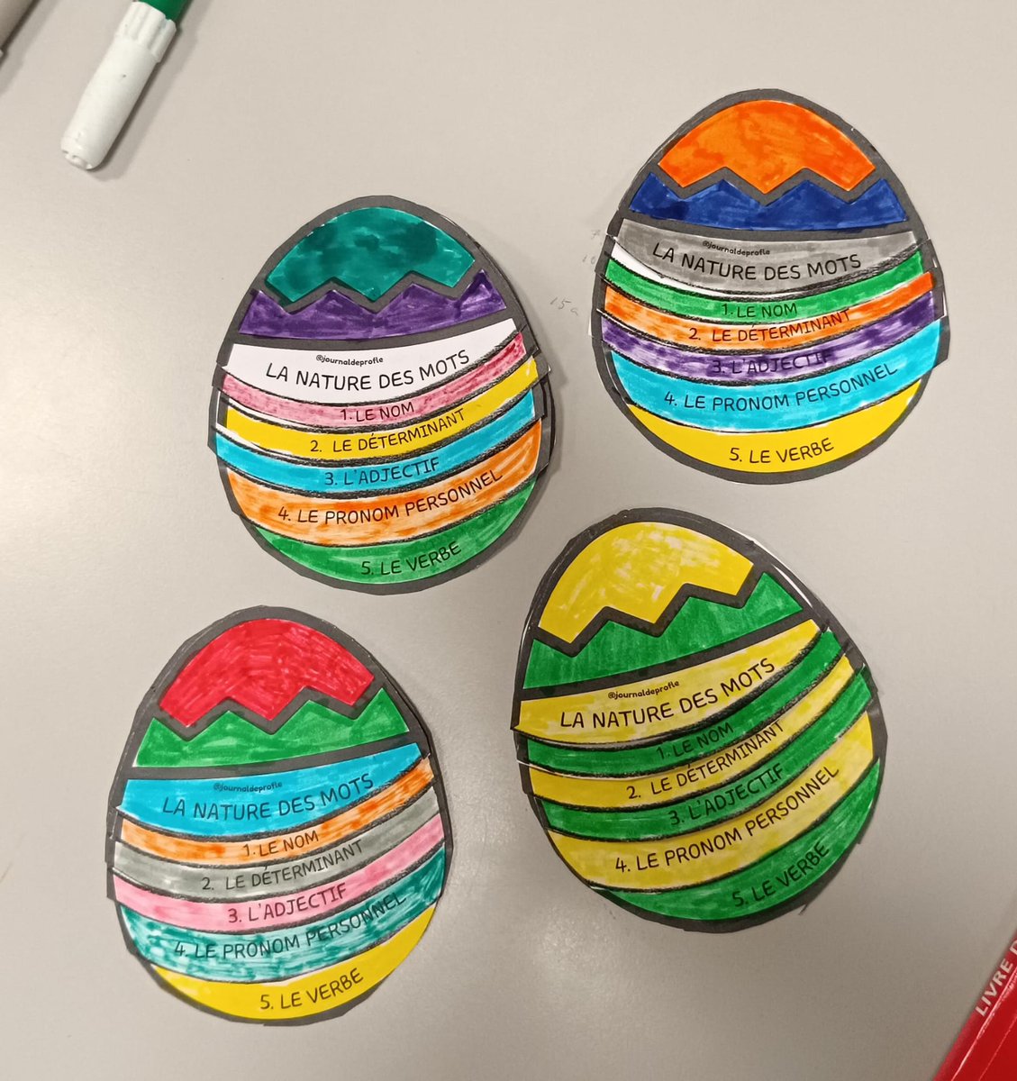 El alumnado de francés 🇫🇷 de #MoróndeAlmazán celebra Pascua 🥚🐇: 
- aprendiendo vocabulario relacionado 🤔
- aprendiendo diferentes formas de celebrar la fiesta alrededor del mundo 🌍
- realizando manualidades ✂️🎨
#ABJ #MetodologíasActivas @CFIEdeSoria @educacyl @fadultos