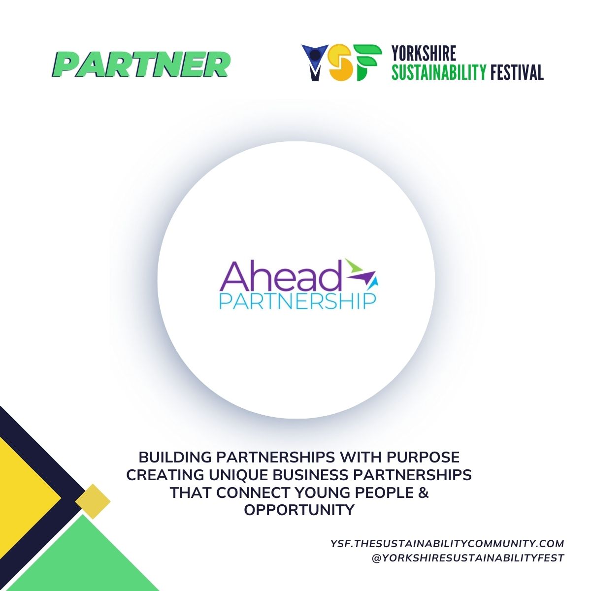 🌱 Our #youthpartnership for 2024 is @AheadPartnersh2

We're inspired by their passion for connecting employers with young people enabling them to achieve their full potential, regardless of background.
Come along & connect: bit.ly/4bnKtTt
#sponsor #YouthEmpowerment