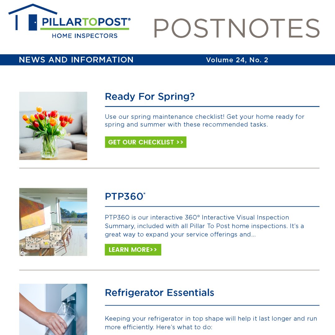 Spring is officially here! That means our latest PostNotes newsletter awaits you. Get started with our Spring Maintenance Checklist, then learn about PTP360, our interactive Visual Inspection Summary, and more. Don’t miss out!

pillartopost.com/post-notes/pil…