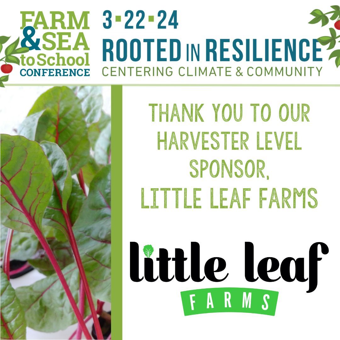Looking forward to seeing everyone at Smith College tomorrow for the #MAF2SConf24! We'd like to thank Harvester Level sponsor, @littleleaffarms for their support! #farmtoschool