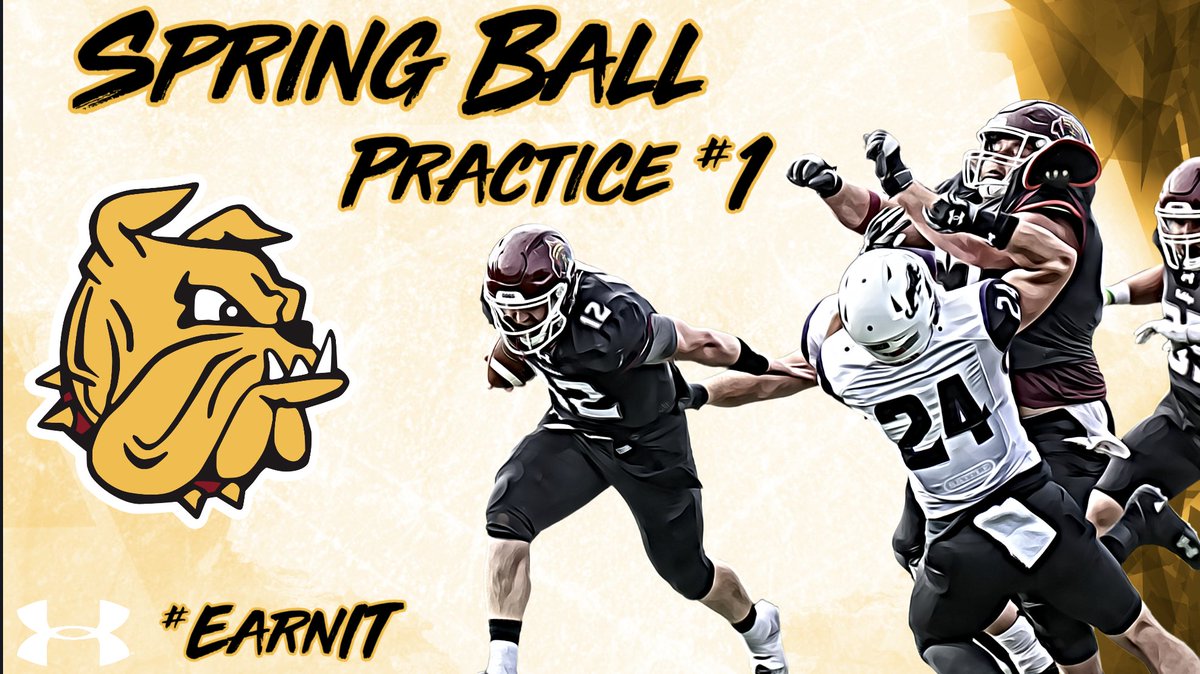 Spring Ball kicks off today at the University of Minnesota Duluth! Ready to hit the field, put in the work, and make every moment count. Go Dogs! #EarnIt