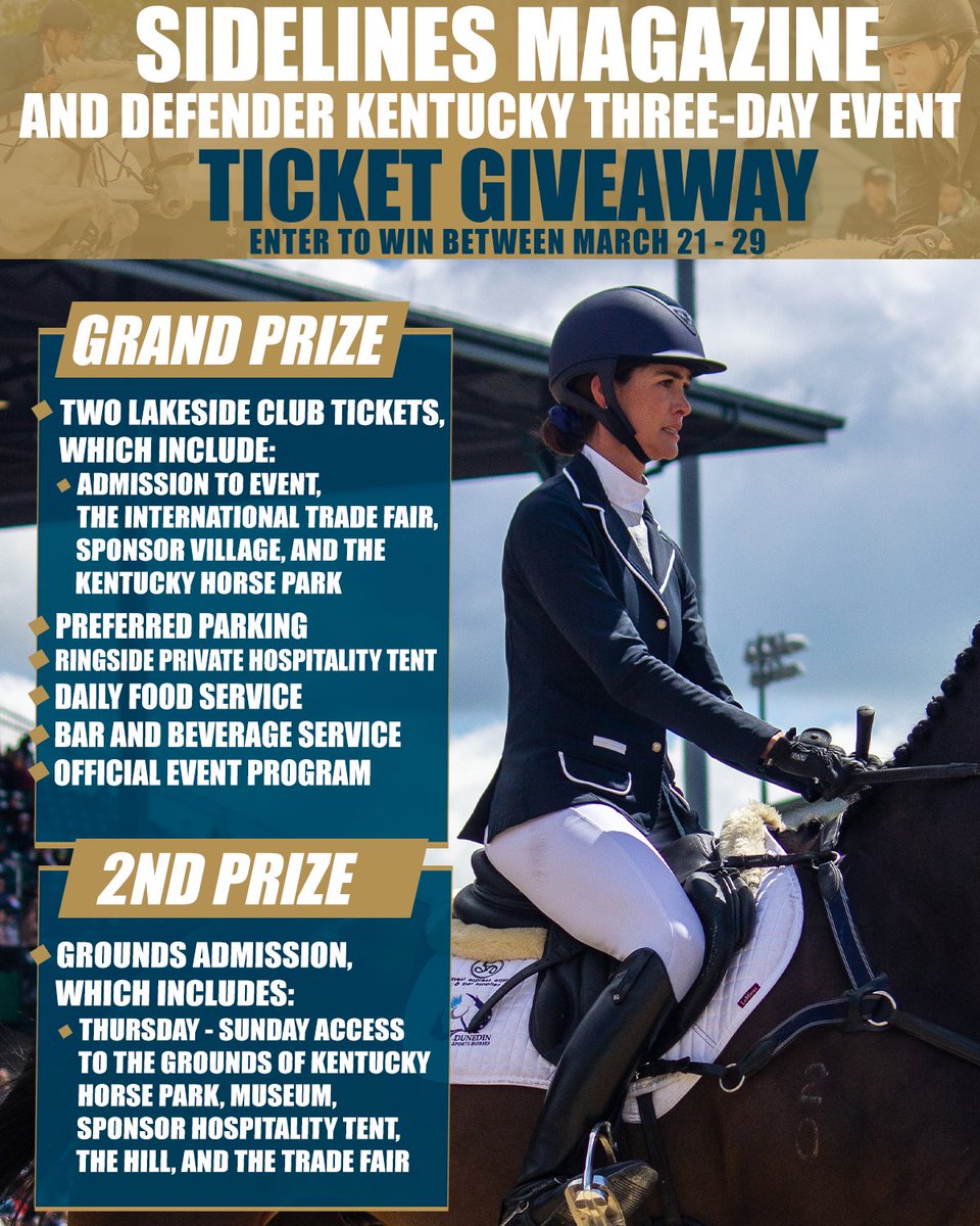 Announcing the K3DE Lakeside Club Ticket Giveaway 2024 sponsored by Sidelines Magazine 🧳 Enter at the link for a chance to win two tickets to the Lakeside Club for all four days of the K3DE! 🎟️ app.hive.co/contests/conte…