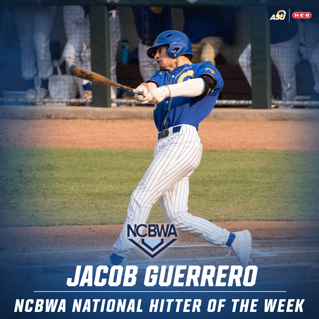🔥National Hitter of the Week!🔥 What a weekend for Jacob Guerrero! 10-for-14 11 RBIs 7 runs #ComeAndTakeIt