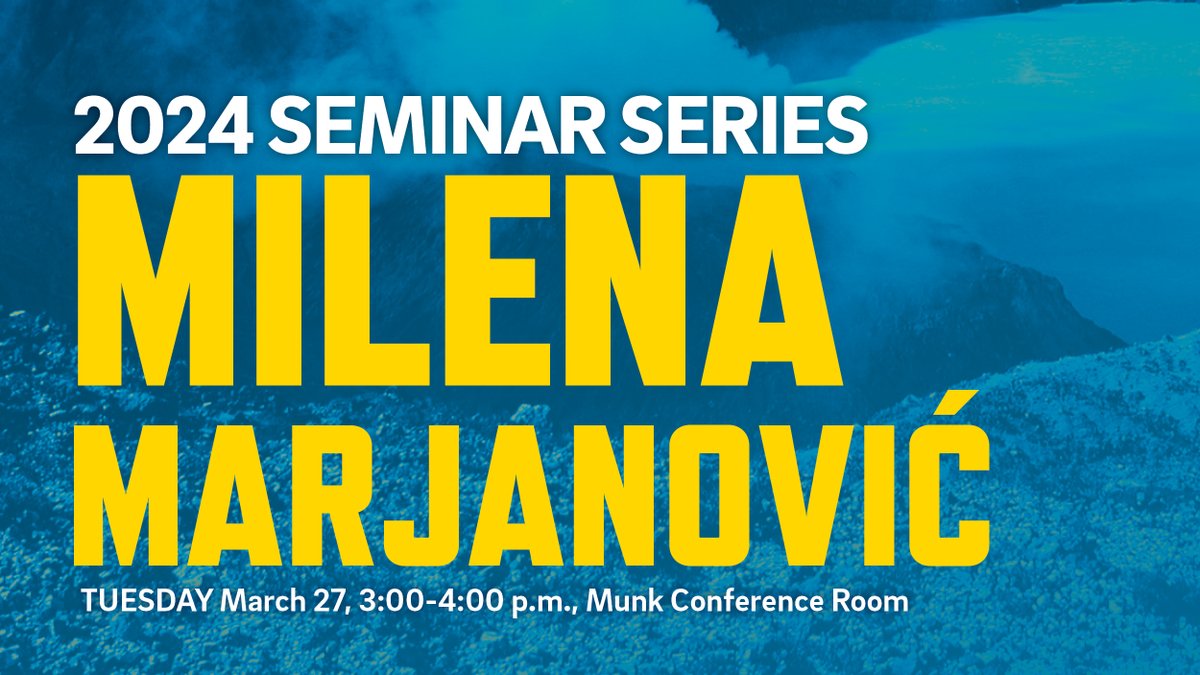 IGPP invites you to its seminar featuring Milena Marjanović who will share "Insights into dike nucleation and eruption dynamics from high-resolution seismic imaging of magmatic system at the East Pacific Rise" WEDNESDAY Mar 27, 3pm. More info: igpp.ucsd.edu/seminar-series…