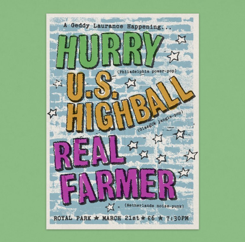 tonight’s the last show of our UK tour. sad to think we’ll be leaving tomorrow but we’re happy to play one more show at @RoyalParkLeeds with Hurry, US Highball and Wandering Summer. first band starts at 20:00, so don’t be late :))
