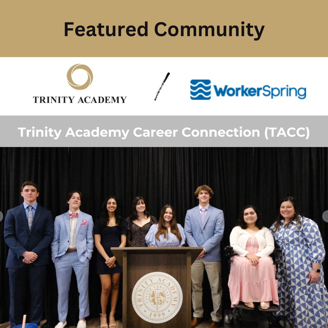 WorkerSpring's tweet image. Introducing: the Trinity Academy Career Connection
The Trinity Academy Career Connection is launching on WorkerSpring! 
Join WorkerSpring today to run community hiring programs for your company.
bit.ly/43vAibS
