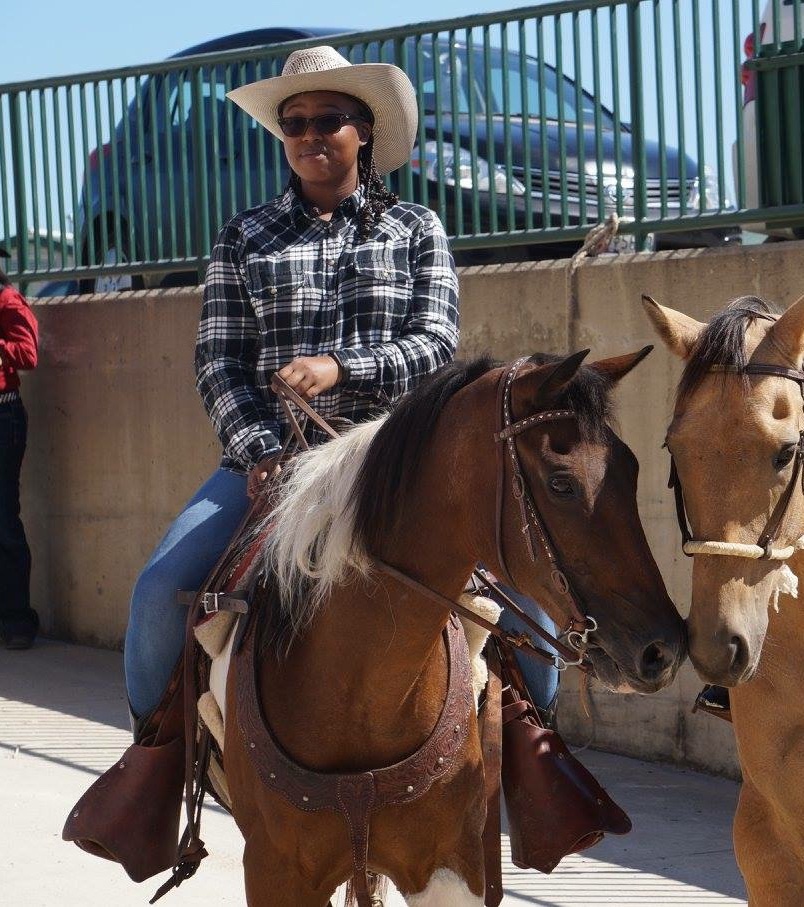 People are acting like Black people don’t ride horses because of the Beyoncé album. Here I am about to ride in the Bill Pickett Rodeo’s opening ceremonies.