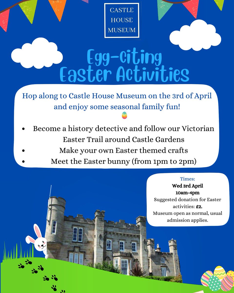 castle_museum's tweet image. Looking for something egg-citing to do over the holidays? Hop along to Castle House Museum on Wednesday the 3rd of April to take part in our Easter activities. 🐣

We look forward to welcoming you! ✨ 

#Dunoon #LocalMuseums #ArgyllAndBute #Argyll #EasterEvents #WildAboutArgyll