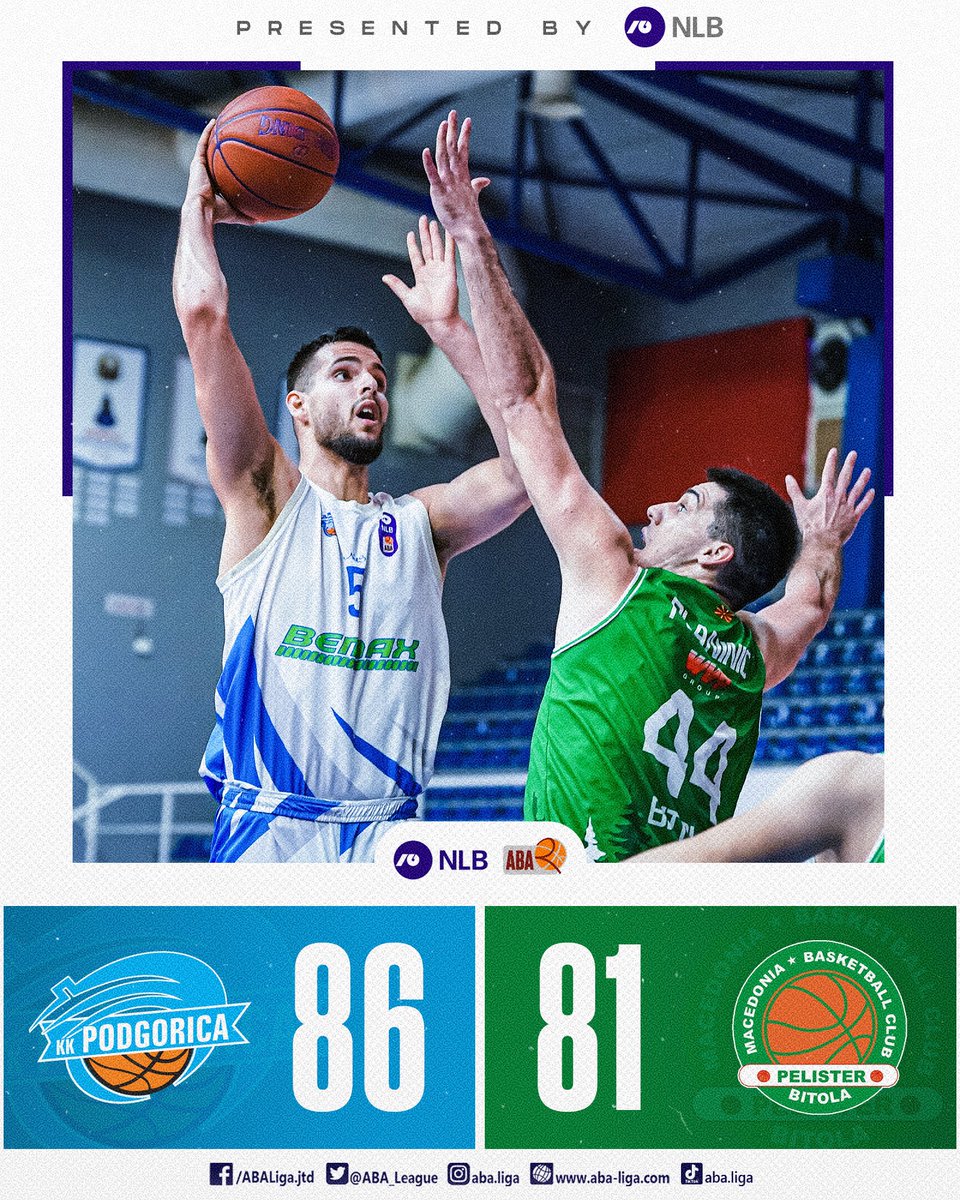 THE END: <a href="/KkPodgorica/">KK Podgorica</a> pulled off a stunning comeback and prevailed over Pelister-Bitola in a dramatic encounter in Pecara!

#ABALiga2