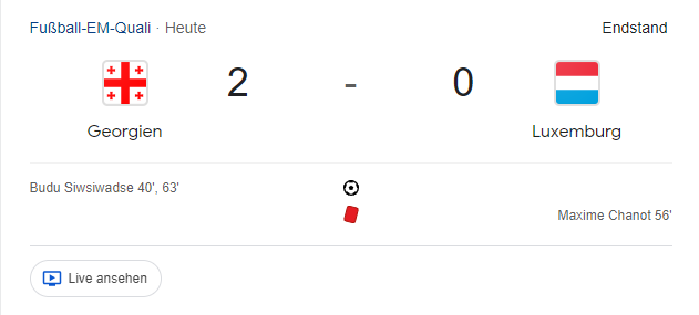 Und leider sind wir heute gegen ein starkes Georgien rausgeflogen, es tut sehr weh nicht bei der EM dabei sein zu können aber nächstes Jahr schaffen wir es!