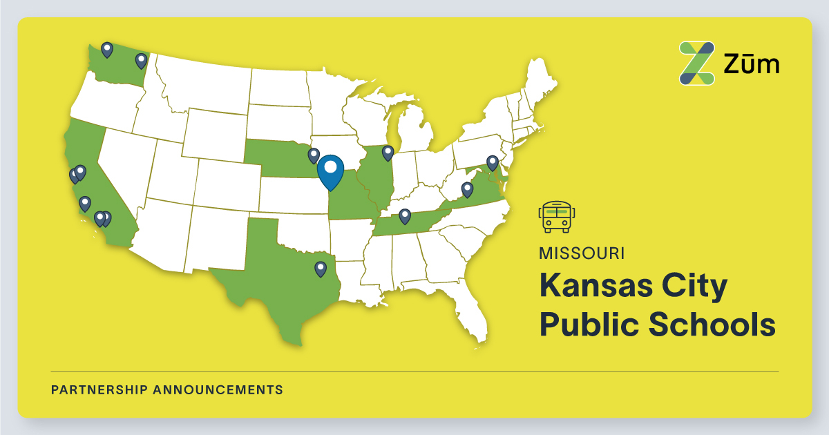 Excited to announce that Kansas City Public Schools (<a href="/kcpublicschools/">KCPS</a>) has partnered with Zum for student #transportation! We look forward to working with them starting in the 2024-25 school year. #KansasCity #technology #sustainability #AI 
ridezum.com/press-release/…
