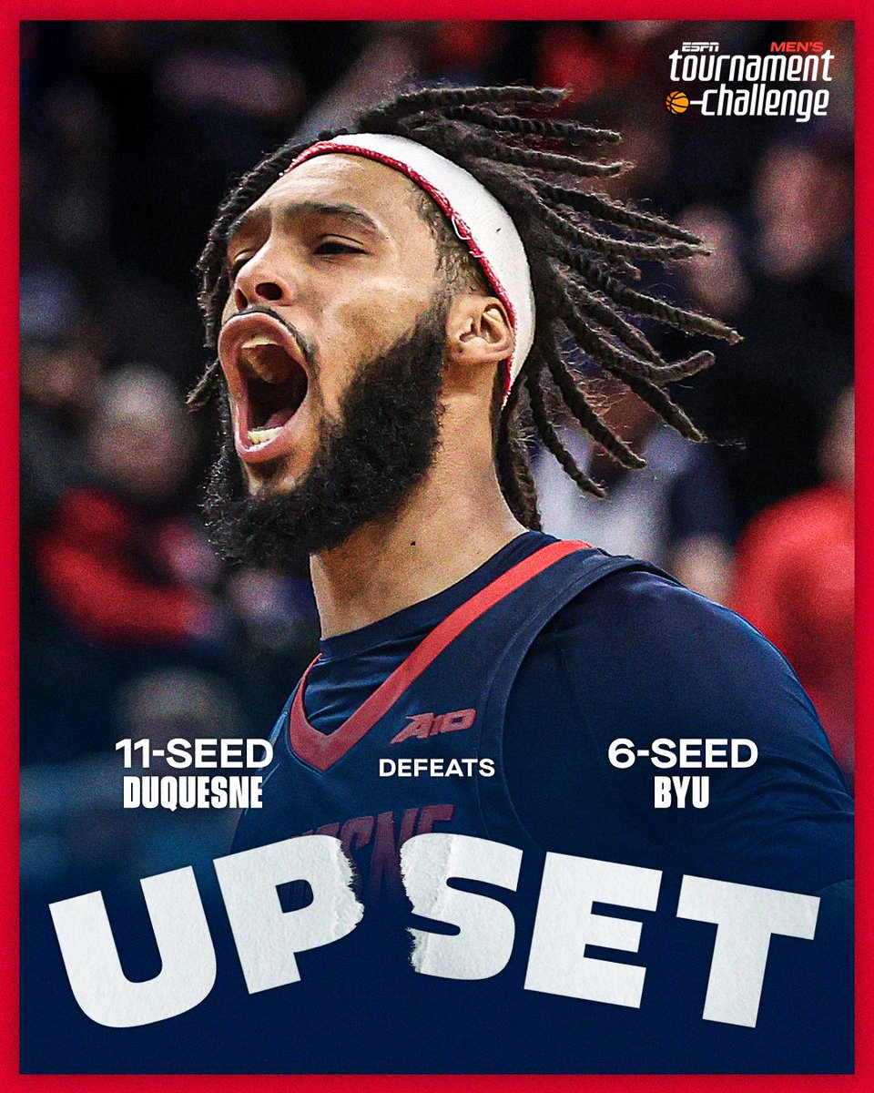 THE DUKES UPSET BYU‼️ Duquesne advances to the Round of 32 for the first time since 1969 👏