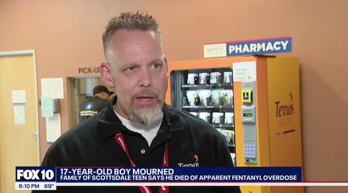 Fentanyl has overtaken methamphetamine as the deadliest drug in #Arizona. To help prevent fentanyl-related deaths, our 27th Avenue & HIV/STI Services locations have vending machines that are stocked with fentanyl test kits & Narcan. Learn more here: fox10phoenix.com/news/one-and-o….