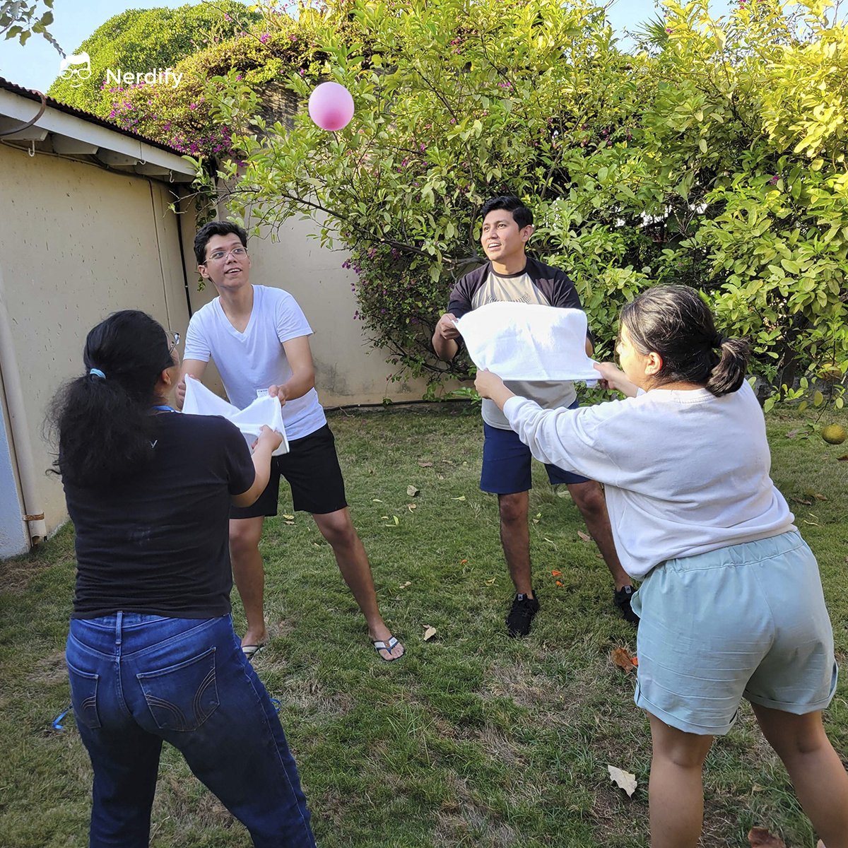 What a great day we had yesterday at Nerdify! 💼💦 We gathered as a team to strengthen our integration and communication, and there was no shortage of laughter and fun with an epic water balloon fight! 💧🎈

#GetNerdify #Nerdify #TeamNerdify #Programming #WebDevelopment