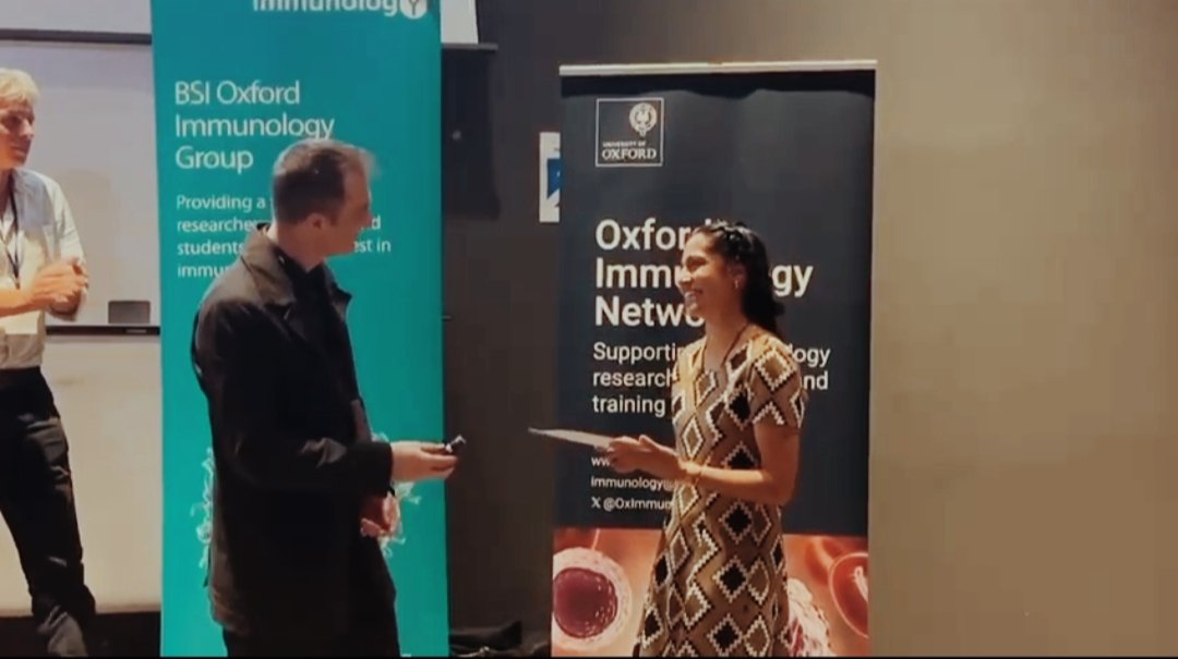 LakshanieW's tweet image. Humbled to have received the Mark Asquith Memorial Award at #OIS2024. Thank you to Philip (Mark's brother) for presenting the award 🙏🏾🙏🏾🙏🏾 @ndorms @KirOxford @BSI_Oxford @UniofOxford @OxImmuno