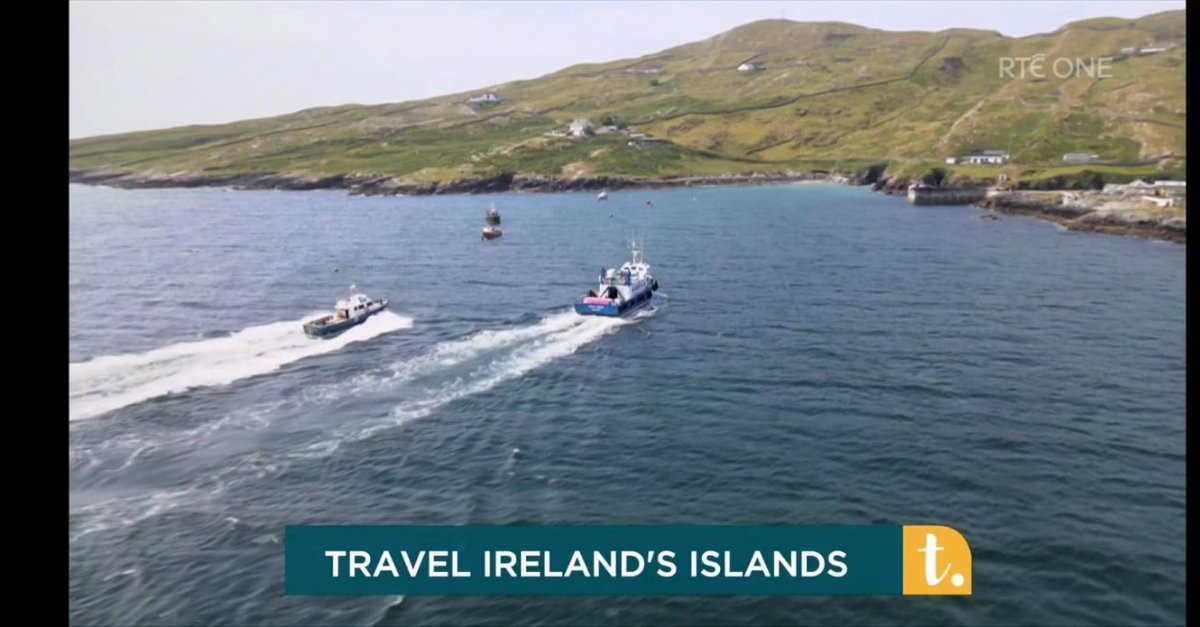 Did anyone see our beautiful island on @RTEToday 🤩 Thank you @ThomBreathnach for including us in your travel section. We can wait for your visit. Thank you Inishturk Passenger Ferry and Peter O Toole for the amazing drone footage. #WildAtlanticWay #keepdiscovering #ireland