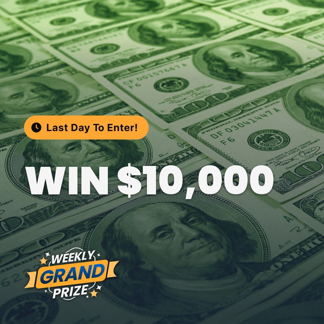 Only hours left to get that green! 🤑 If you’d love to start spending (or saving) all that cash, claim your entry to win now: bit.ly/4coe4wF