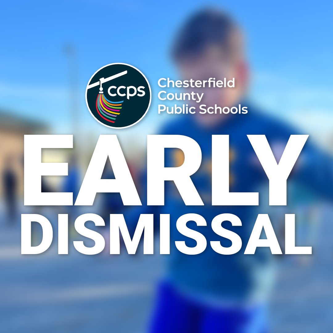 REMINDER❗️March 22 is a three-hour early dismissal day for #oneCCPS. ▪️ You can view the complete calendar online at oneccps.org/page/calendars.