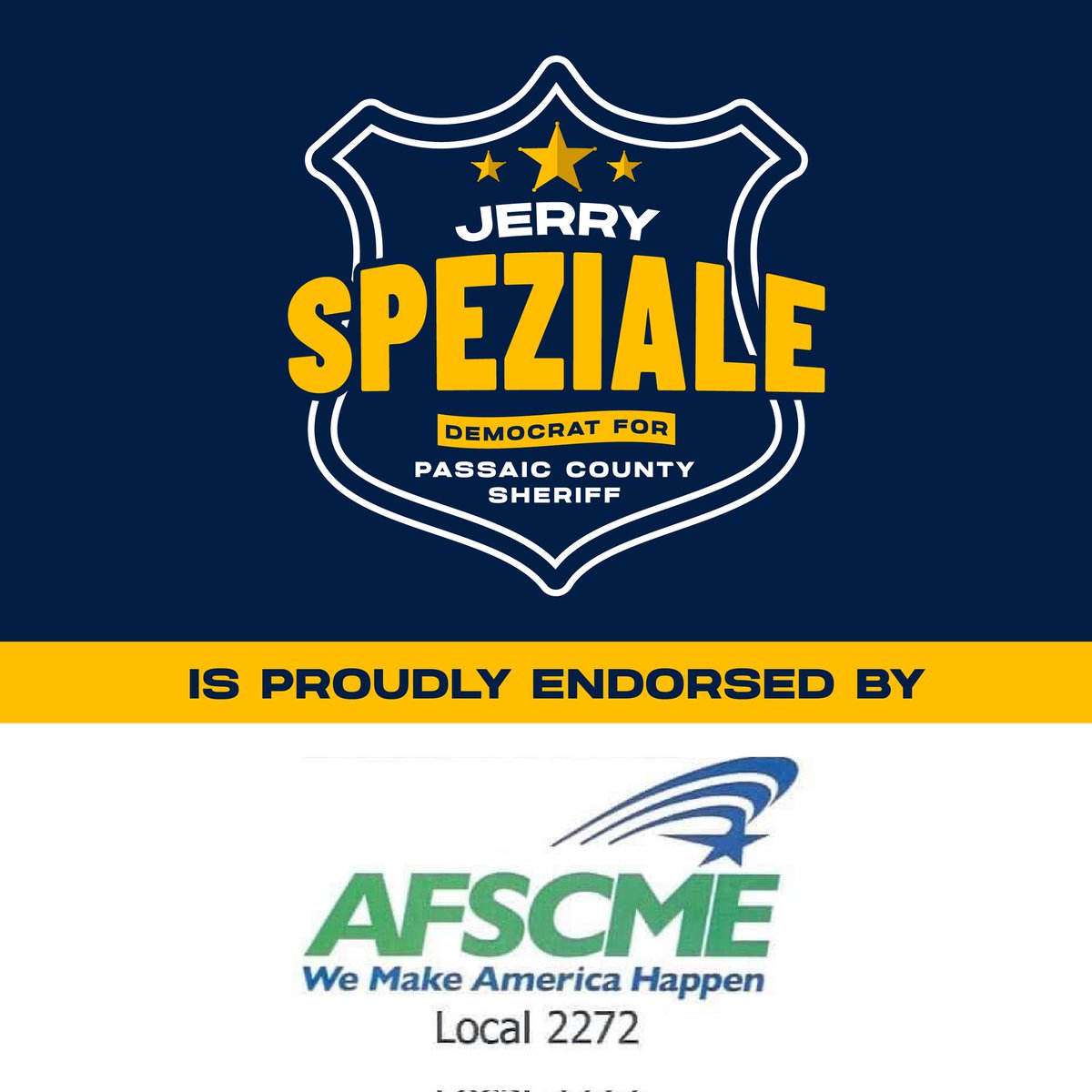 Thank you to my brothers & sisters from Local 2272 for having my back. Their dedication to championing workers’ rights only strengthens our cause & propels our spirit of solidarity. Thank you from the bottom of my heart. Full press release: jerryspeziale.com/post/afscme-lo…