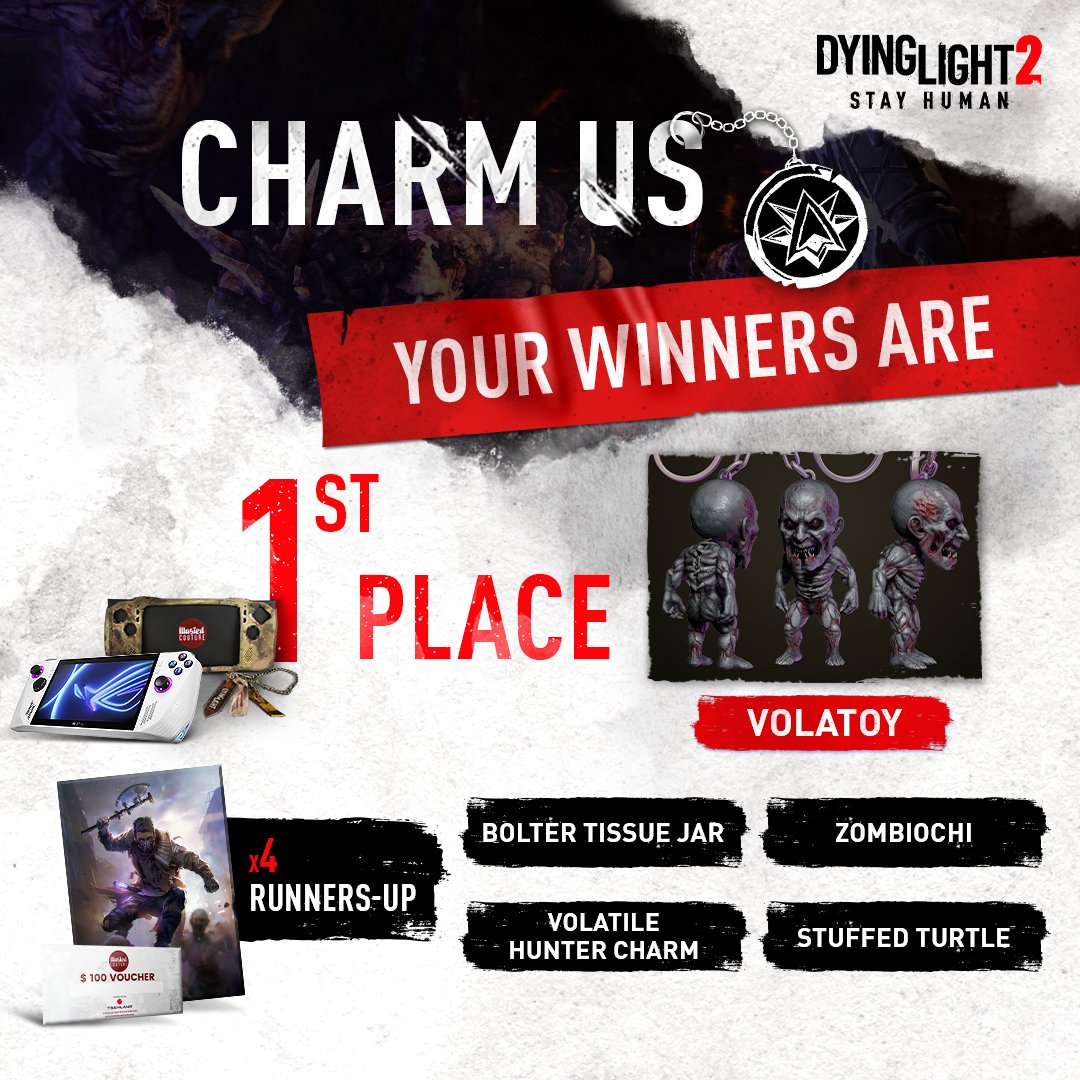 The most charming thing about the 'Charm us' contest was how engaged you – our community – are 🫶 We received a lot of charms ideas – ingenious, scary, funny, cute... and all of them amazing 🤩 But the winner can be only one, and it is... 🏆 VOLATOY Additional rewards go to 🏅…