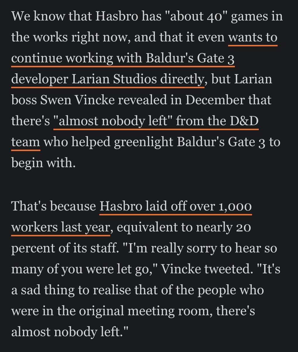 I absolutely understand where Swen was coming from. They didn't want to deal with corporate greed.
thegamer.com/hasbro-baldurs…