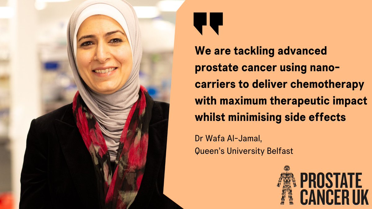 We're proud to have supported @aljamal_wafa and her team @QUBelfast to tackle advanced prostate cancer using nanotherapy. Her work shows this technology's potential to treat men with advanced prostate cancer in the future 📖 Read more: bit.ly/4aa76JO