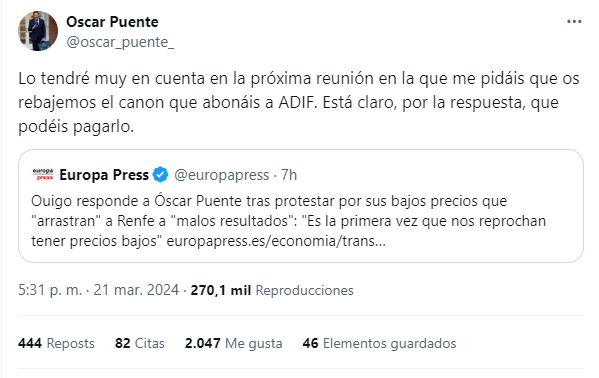 pabloharour's tweet photo. Un ministro amenazando a una empresa privada https://t.co/j8kuuYgz9i