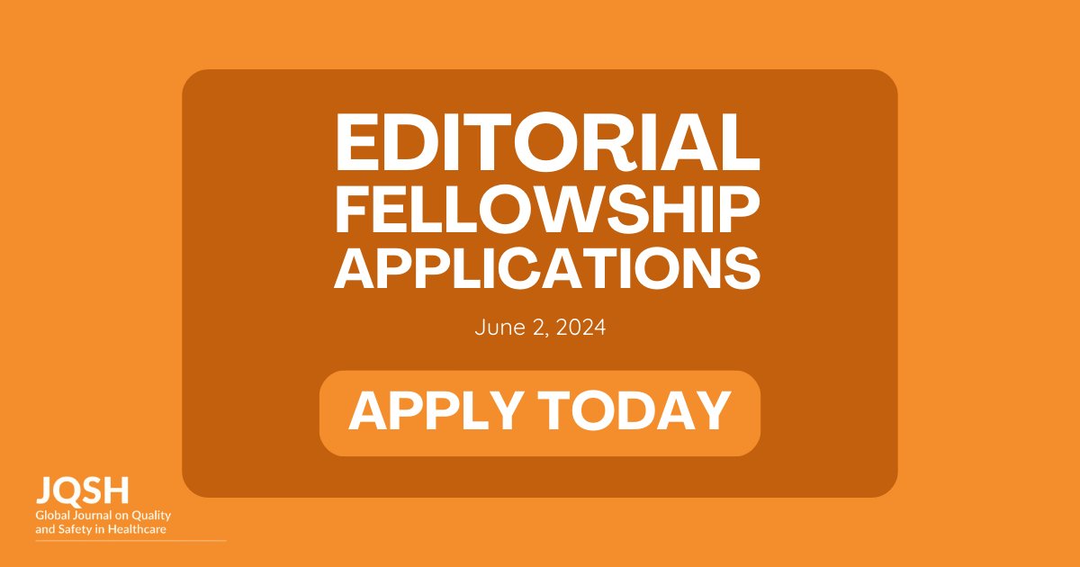 JQSH Editors (@jqsheditors) on Twitter photo Apply for a 1-year Editorial Fellowship with #JQSH! Applications are open through June 2, 2024 loom.ly/laokMpI <a href="/InnoJournals/">Innovations Journals</a> #medicalpublishing #peerreview Apply for a 1-year Editorial Fellowship with #JQSH! Applications are open through June 2, 2024 loom.ly/laokMpI <a href="/InnoJournals/">Innovations Journals</a> #medicalpublishing #peerreview