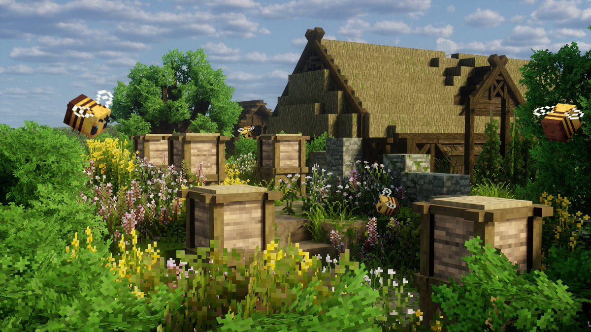 MCMiddleEarth's tweet photo. Spring has sprung, and so have some bees in this lovely screenshot by Bohemian_Beetle! Come bee a part of the server!

#mcme #lotr #minecraft #Spring https://t.co/xDULs3mHSM