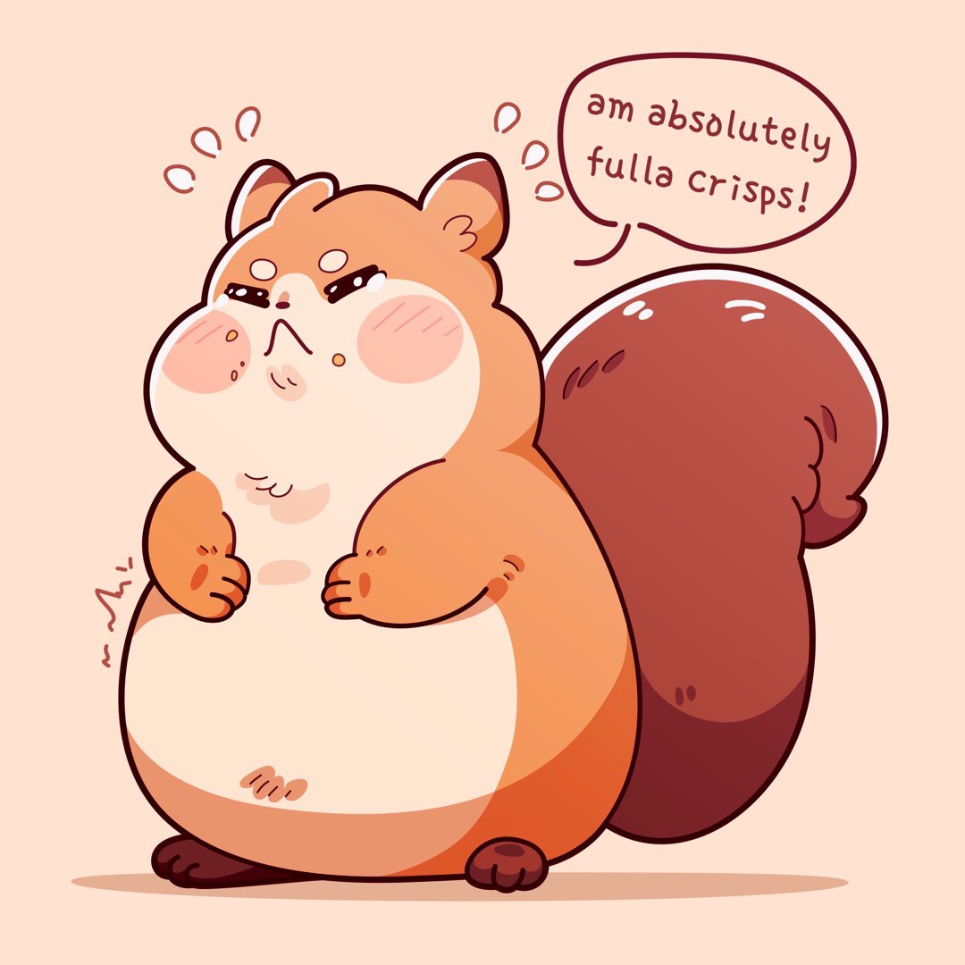 I am at Aberdeen Comic Con this weekend and wanted to create a special t-shirt design for the event. So after talking with some lovely people in Glasgow I will be debuting this little chonk at the con. Come say hi if you’re going! 🐿️