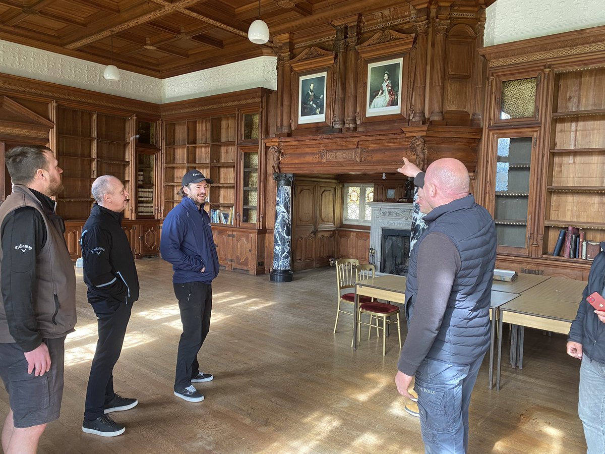 jake_waites's tweet photo. Great to take my L3 group up to the beautiful Rolls of Monmouth today. Thanks to @wa53dey for his informative tour of the house and grounds and to all @TheRollsGC for their hospitality. @simonpcaston https://t.co/G28ZrFeNs8