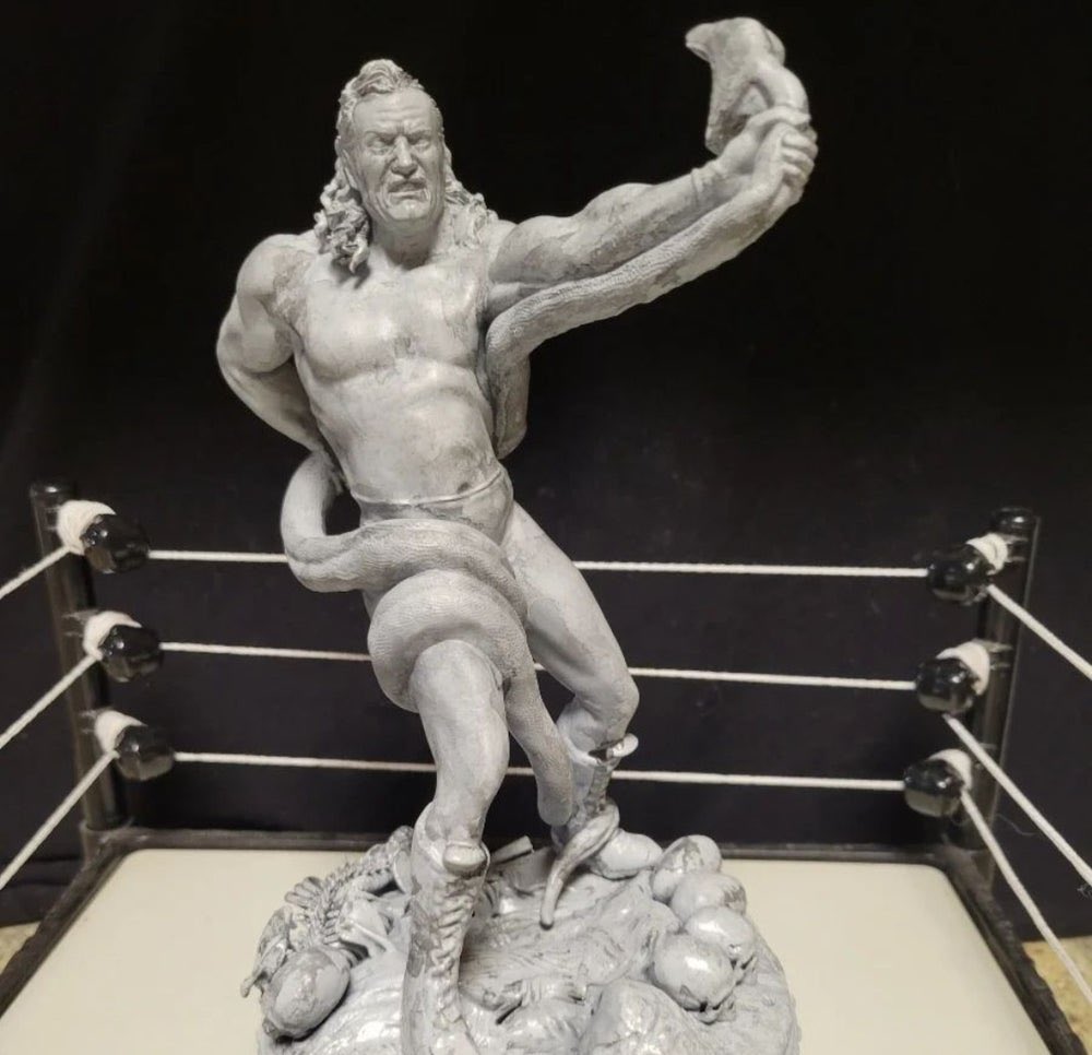 You know your desk just isn’t complete without this awesome Greek statue from @SiNNbODHi Signed and on sale right now at JakeTheSnakeShop.com #TrustMe #AEW