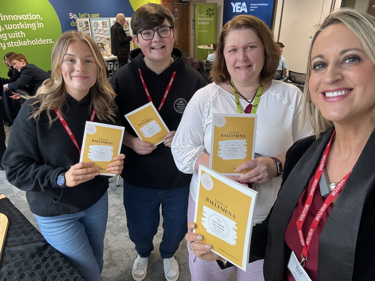 Keeping everything crossed for our <a href="/YE_NI/">Nita Yeast</a> North East Company heat winners from <a href="/dunclugcollege/">Dunclug College</a> (Culinary Cravings) who pitched to the Judges in <a href="/InvestNI/">Invest NI</a> this morning. You don’t have an easy job on your hands as each and every one of the finalists are worthy winners 🥇