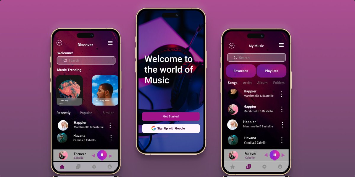 Moving on... With the knowledge I've gotten from @AltSchoolAfrica and @timinaija_ @flexworkng , an awesome initiative by @3MTTNigeria @bosuntijani , one of the things I've been to come up with is this music app. So what are your thoughts? #uiuxdesign