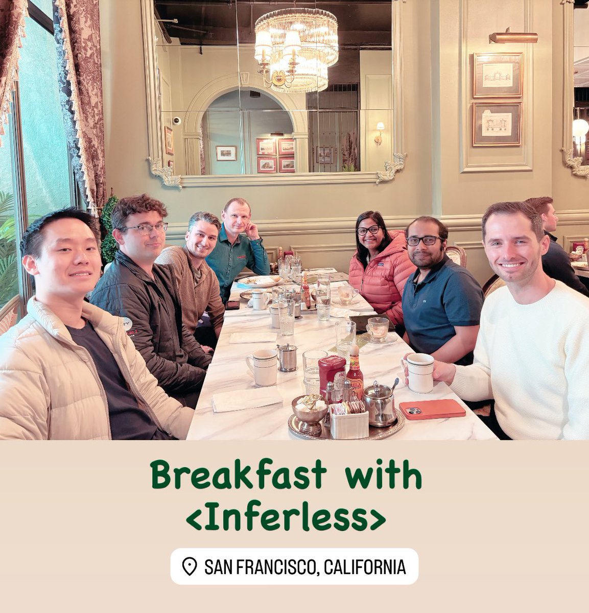 Today's 'Breakfast with @Inferless_ ', our third gathering, was nothing short of inspiring! 💚 We delved into the complexities of deploying Mixtral models, learnt a lot from performance benchmarking of open source models, different frameworks to test models better, new chips in…